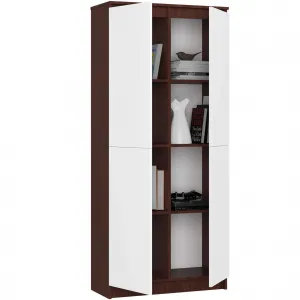Uzavretý regál R80 2D 8P CLP wenge / biely