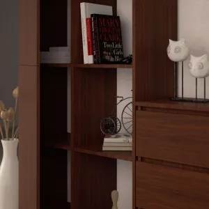 Ak furniture Regál Rexa 80 cm 1 skrinka a 4 police wenge