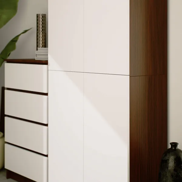 Uzavretý regál R80 2D 8P CLP wenge / biely