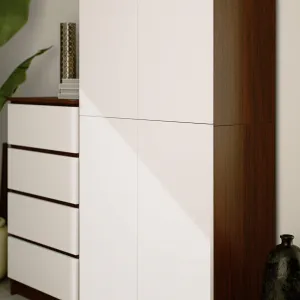 Uzavretý regál R80 2D 8P CLP wenge / biely