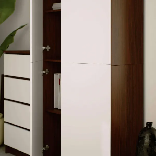 Uzavretý regál R80 2D 8P CLP wenge / biely