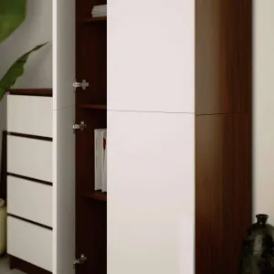 Uzavretý regál R80 2D 8P CLP wenge / biely