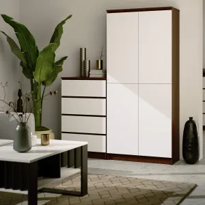 Uzavretý regál R80 2D 8P CLP wenge / biely