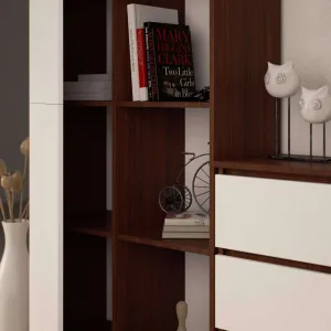 Ak furniture Regál Rexa 80 cm 1 skrinka a 4 police wenge/biela