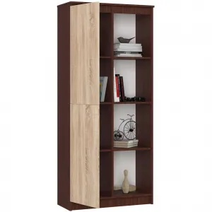 Ak furniture Regál Rexa 80 cm 1 skrinka a 4 police wenge/sonoma