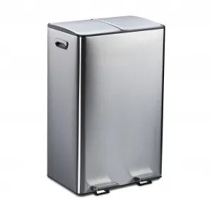 Odpadkový kôš 2x30L RD51208, strieborná