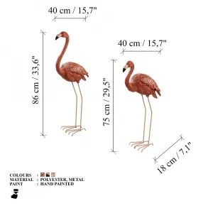 Decorative Garden Object Set (2 Pieces) Flamingo