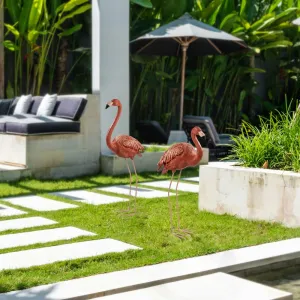 Decorative Garden Object Set (2 Pieces) Flamingo