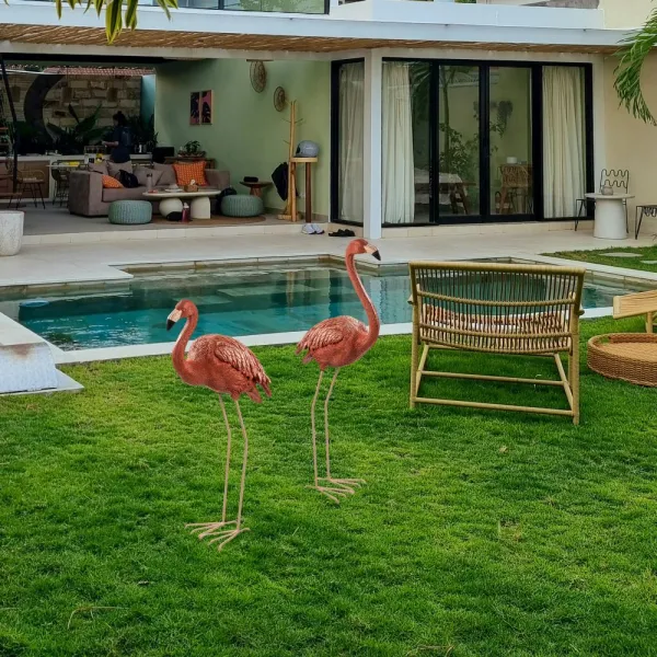 Decorative Garden Object Set (2 Pieces) Flamingo