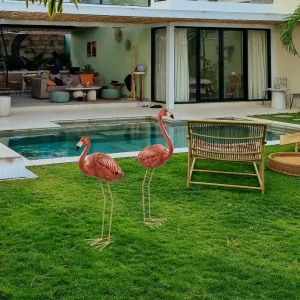 Decorative Garden Object Set (2 Pieces) Flamingo