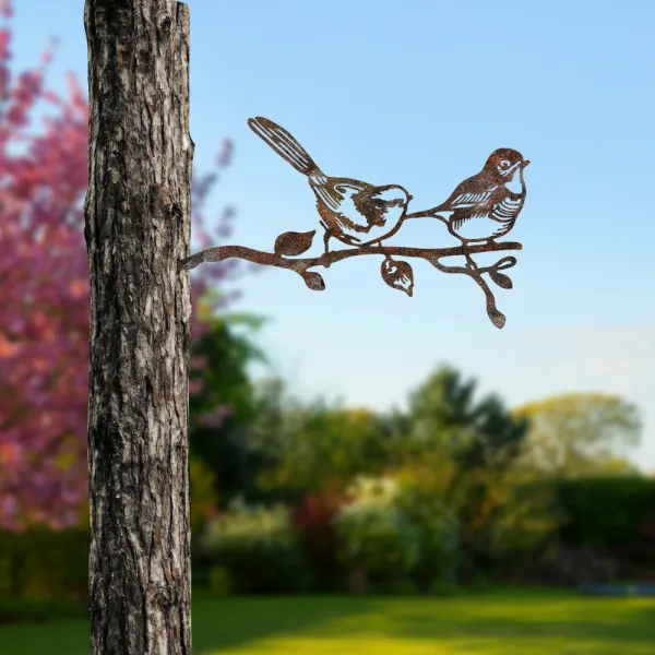 Záhradná dekorácia Bird On The Branch 04 - Brown