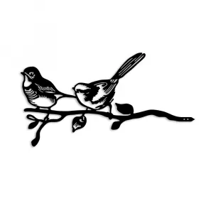 Záhradná dekorácia Bird On The Branch 04 - Black