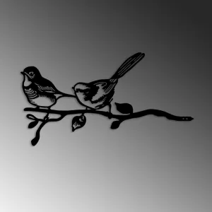 Záhradná dekorácia Bird On The Branch 04 - Black