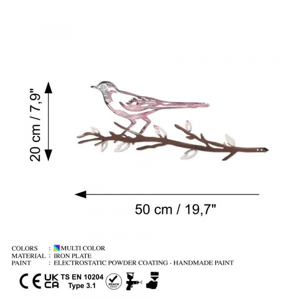 Záhradná dekorácia Bird on the branch 25