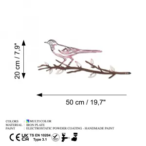 Záhradná dekorácia Bird on the branch 25