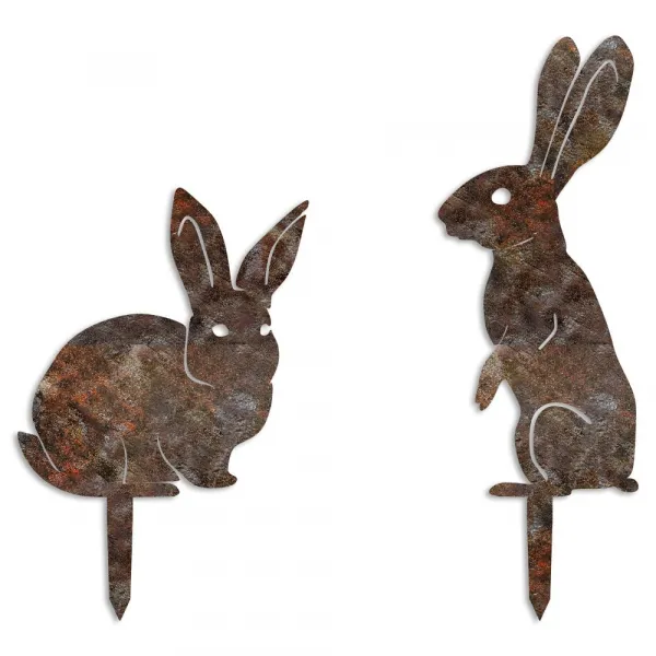Decorative Garden Object Set (2 Pieces) Rabbits -A 01