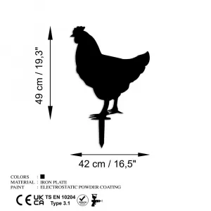 Záhradná dekorácia Chicken 01