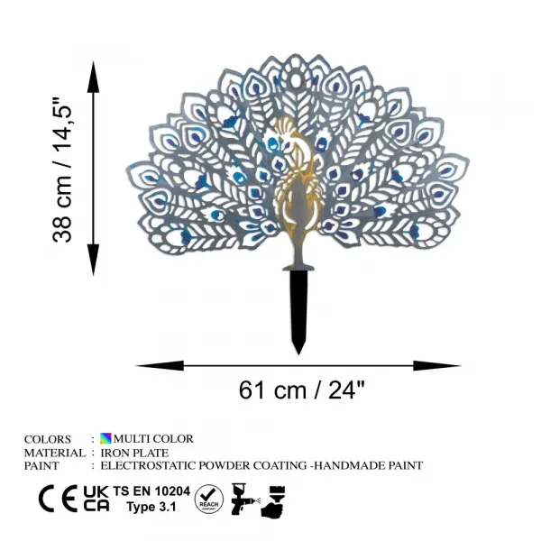 Záhradná dekorácia Peacock v3