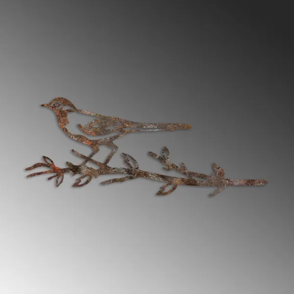 Záhradná dekorácia Bird On The Branch 05 - Brown