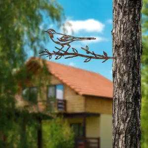 Záhradná dekorácia Bird On The Branch 05 - Brown