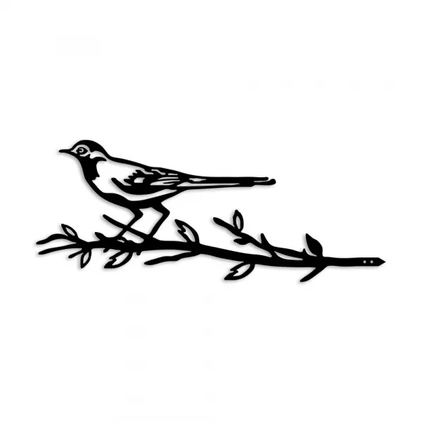 Záhradná dekorácia Bird On The Branch 05 - Black