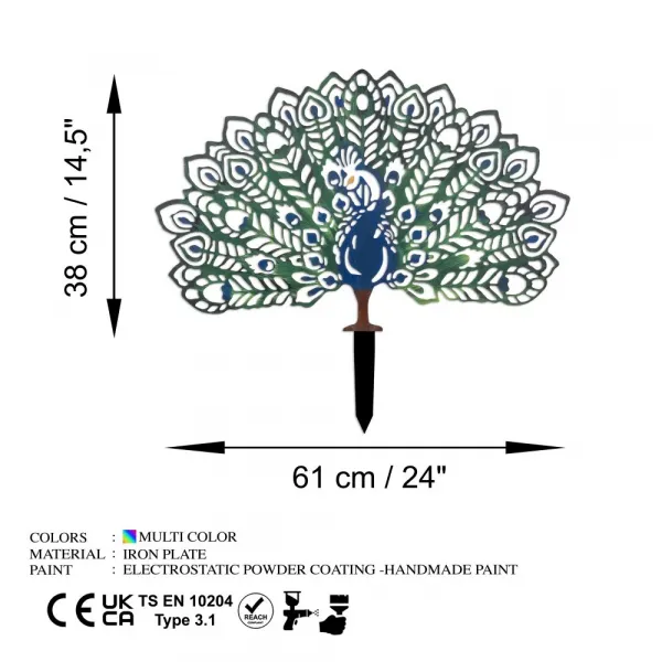 Záhradná dekorácia Peacock