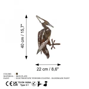 Záhradná dekorácia Bird On The Branch 10 - Brown
