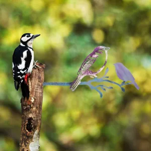 Záhradná dekorácia Bird on the branch 22