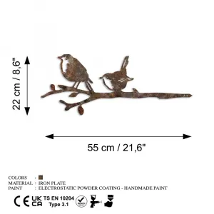Záhradná dekorácia Bird On The Branch 03 - Brown