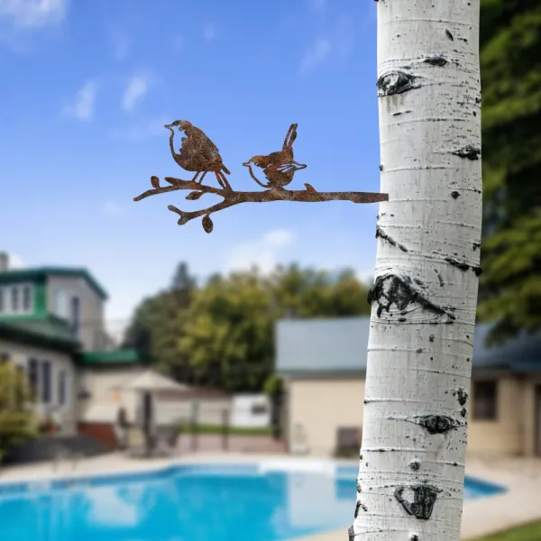 Záhradná dekorácia Bird On The Branch 03 - Brown