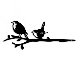 Záhradná dekorácia Bird On The Branch 03 - Black