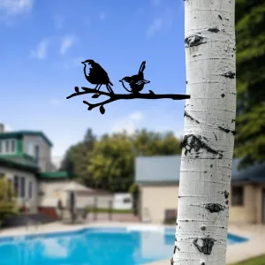 Záhradná dekorácia Bird On The Branch 03 - Black