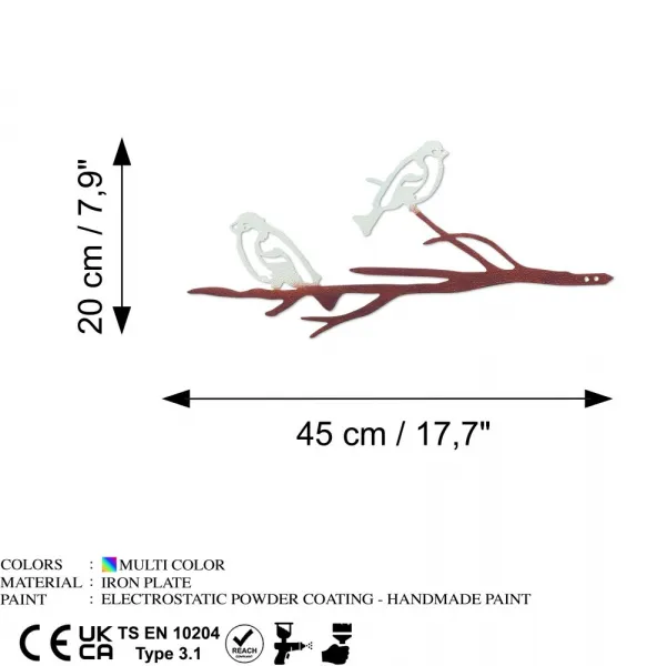 Záhradná dekorácia Bird on the branch 28