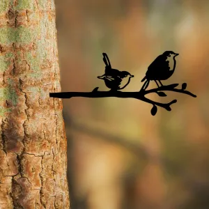 Záhradná dekorácia Bird On The Branch 03 - Black