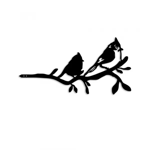 Záhradná dekorácia Bird On The Branch 07 - Black