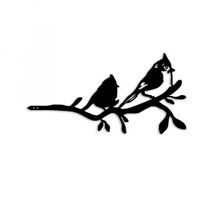 Záhradná dekorácia Bird On The Branch 07 - Black
