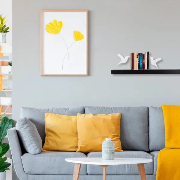 Metal Bookend Kitap tutucu 11 - White