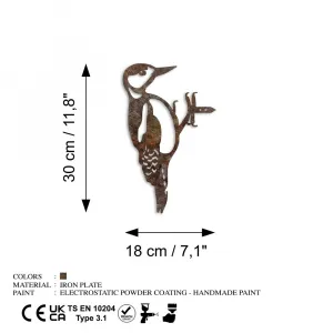 Záhradná dekorácia Bird On The Branch 01 - Brown