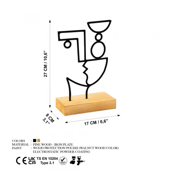 Dekoratívny predmet Cubik - Black