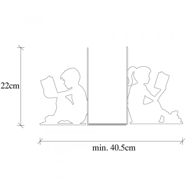 Metal Bookend Kitap tutucu 10 - White
