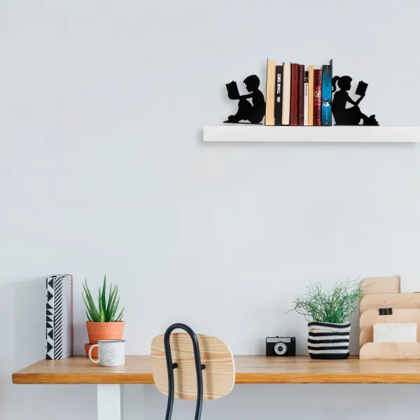 Metal Bookend Kitap tutucu 10 - Black