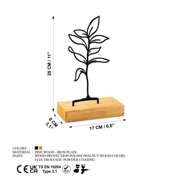 Dekoratívny predmet Sapling - Black