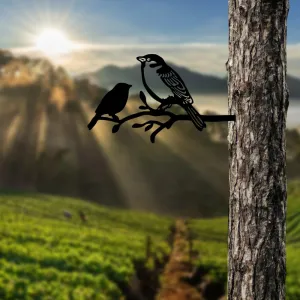 Záhradná dekorácia Bird On The Branch 02 - Black