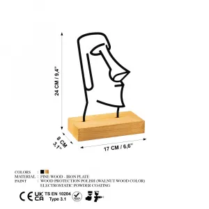 Dekoratívny predmet Moai - Black