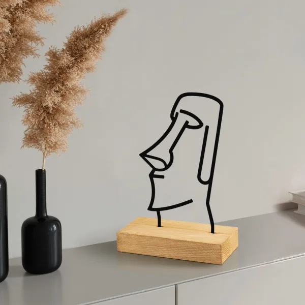 Dekoratívny predmet Moai - Black
