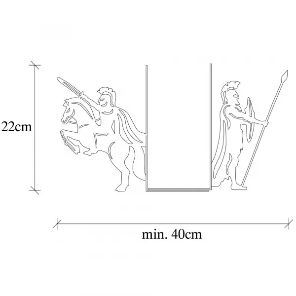 Metal Bookend Kitap tutucu 12 - Black
