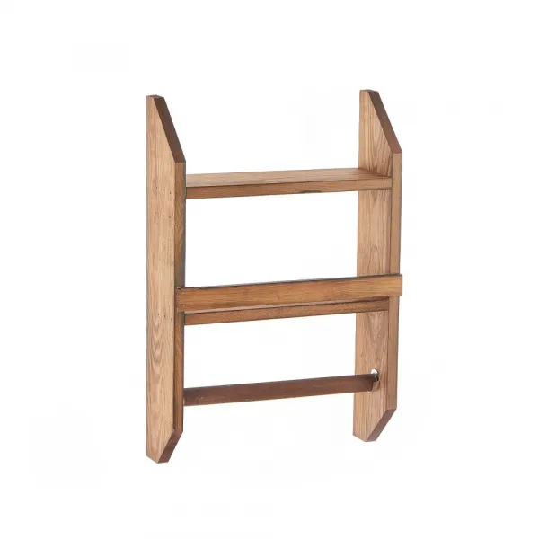 Wooden Shelf Spice Rack & Towel Hanger