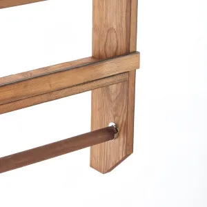 Wooden Shelf Spice Rack & Towel Hanger