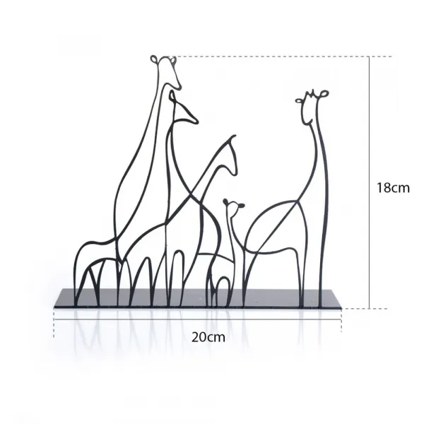 Dekoratívny predmet Giraffa - Black