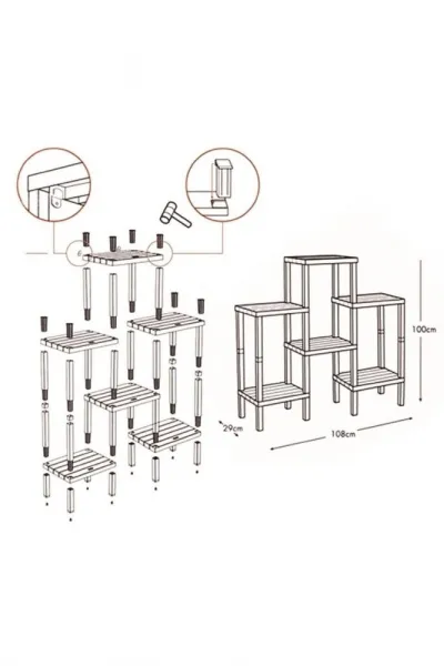 Plastic Multi Purpose Shelf OMS-1108-B